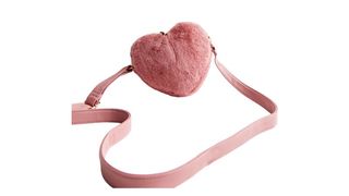 Pink Fuzzy Heart-shaped bag from New Look