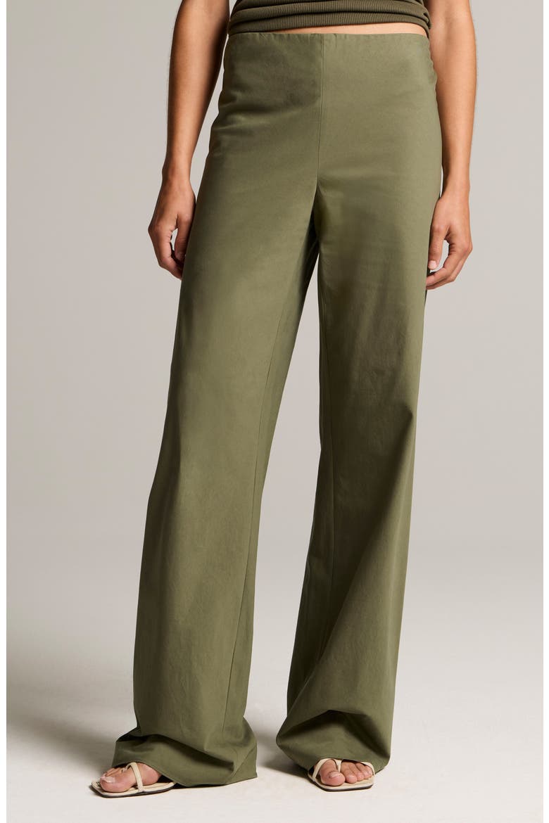 Colette High Waist Cotton Twill Bias Pants