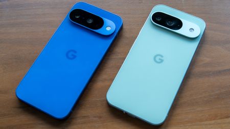 Pixel 10 next to the Pixel 9