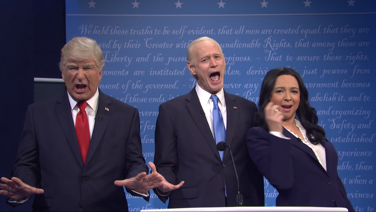 Alec Baldwin, Jim Carrey, and Maya Rudolph.