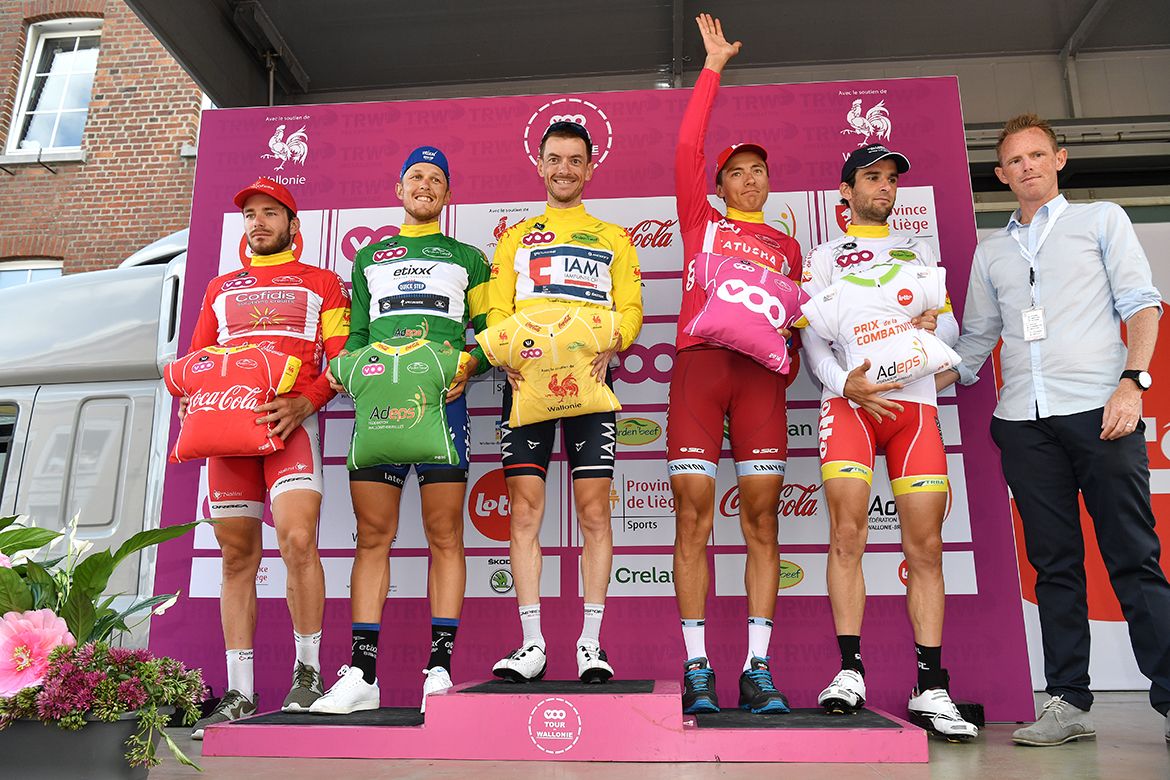The final jersey holders of the Tour de Wallonie