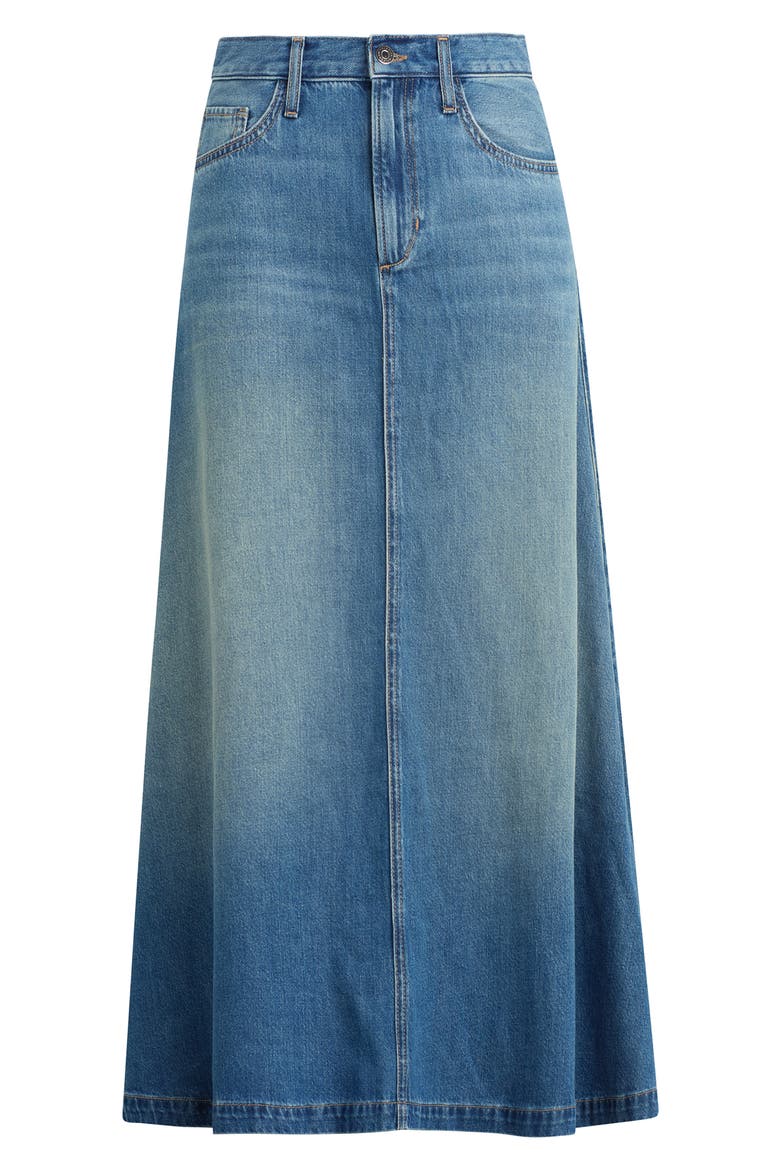 The Winona Denim Cotton Blend Midi Skirt