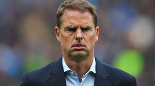 BURNLEY, ENGLAND - SEPTEMBER 10: Frank de Boer the manager of Crystal Palace looks on during the Premier League match between Burnley and Crystal Palace at Turf Moor on September 10, 2017 in Burnley, England. (Photo by Alex Livesey/Getty Images)