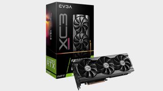 EVGA RTX 3080 XC3 ULTRA GAMING graphics card pictured with box