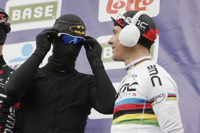 Taylor Phinney was the dark knight in Deinz