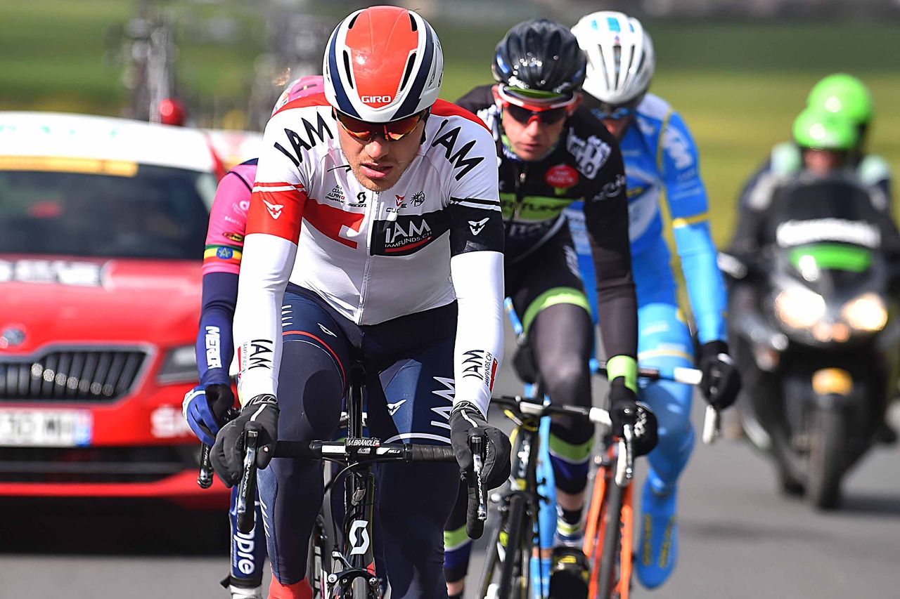 Matthias Br&auml;ndle (IAM Cycling) leads the breakaway