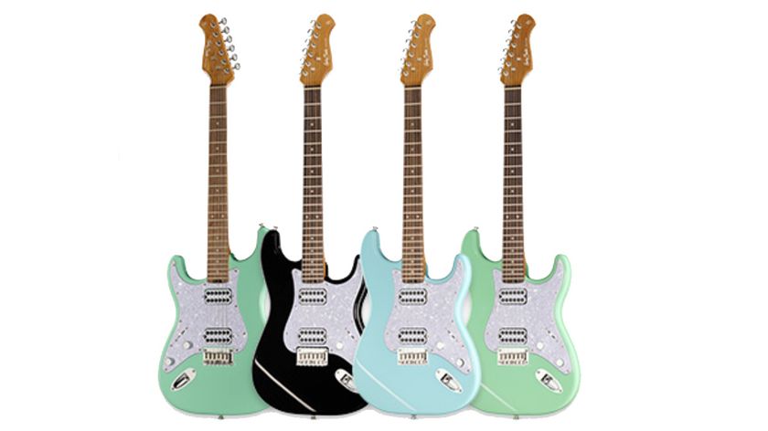 Harley Benton ST-Modern HH: the budget gear giant&#039;s latest design is a stripped-down, beginner-friendly S-style available in Seafoam Green, Black and Daphne Blue, and as a left-handed model in Seafoam Green