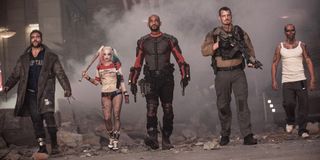 Captain Boomerang, Harley Quinn, Deadshot, Rick Flagg, and Diablo in 2016's Suicide Squad