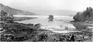 Devestation in the Kamaishi Bay after the 1933 quake.