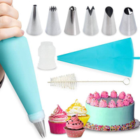 Silicone Piping Bags, 6 pcs Stainless Steel Nozzles Set - View at Amazon