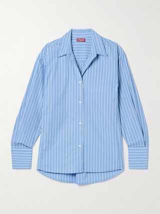 Kelly Striped Cotton-Blend Poplin Shirt