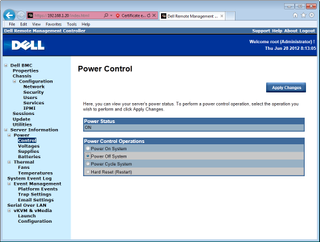 Dell PowerEdge C6220 - Power controls