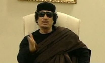 Libyan leader Moammar Gadhafi, who was last seen in a video released May 11, has so far dodged NATO airstrikes, while his wife and daughter have reportedly fled.