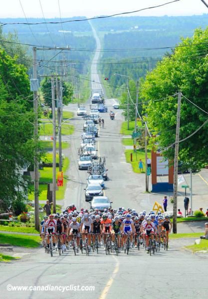 The peloton in action during stage 1 of the 2012 Tour de Beauce