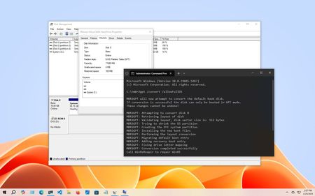 Convert MBR to GPT on Windows 10