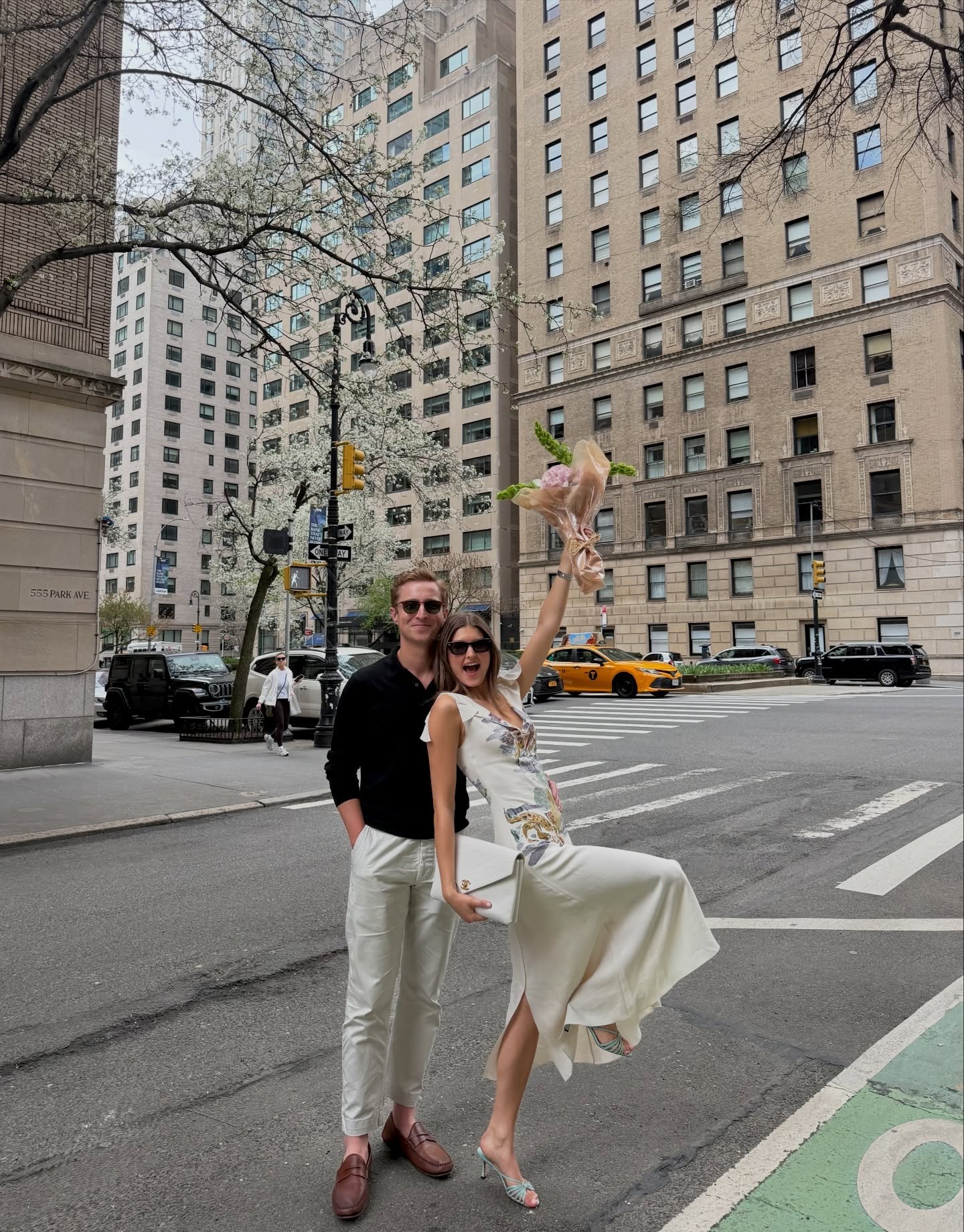 Sara Walker and her fiance in NYC