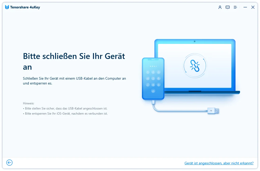 Tenorshare: Apple ID: Passwortdilemma umgehen - Schritt 2