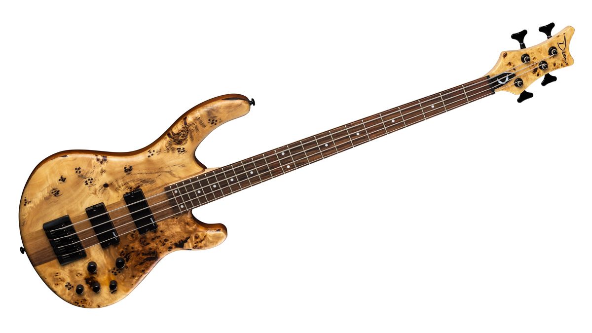 Dean Guitars&#039; new Edge Select Burled Poplar Satin Natural bass