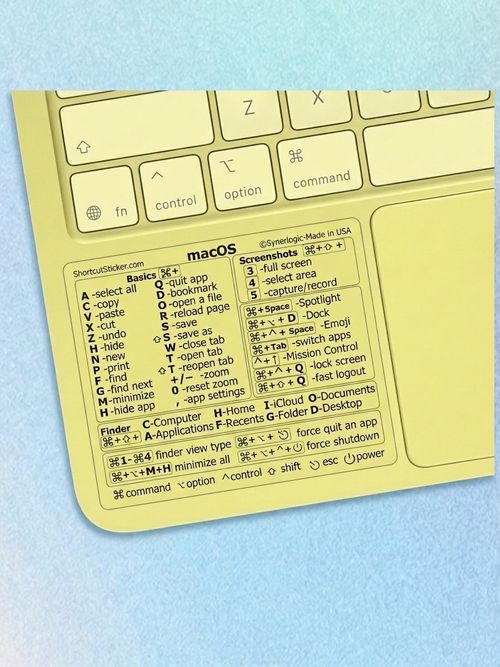 MacOs Keyboard Shortcut Sticker