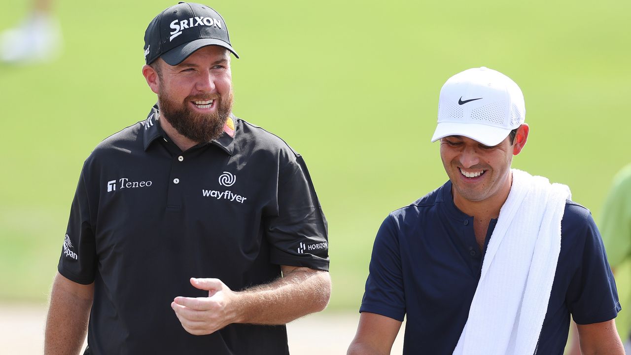 Shane Lowry with Rory McIlroy&#039;s caddie Harry Diamond