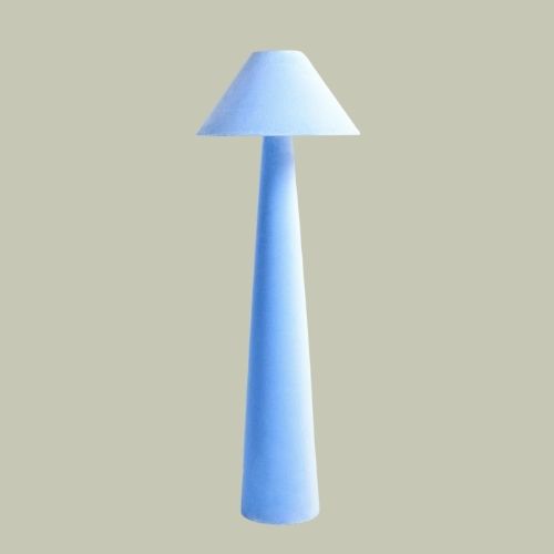Oliver Bonas, Velluto Blue Velvet Floor Lamp