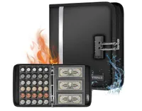 Fireproof Coin and Currency  Collection Book with Lock