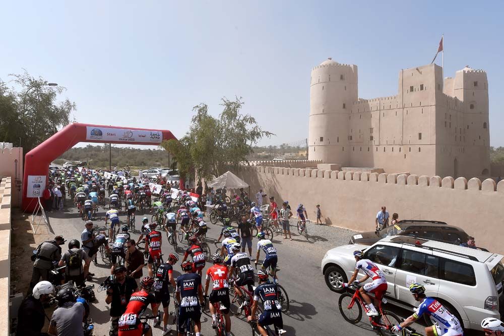 The stage started in the shadow of the castle