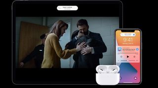 Apple iPad, iPhone and AirPods grouped together