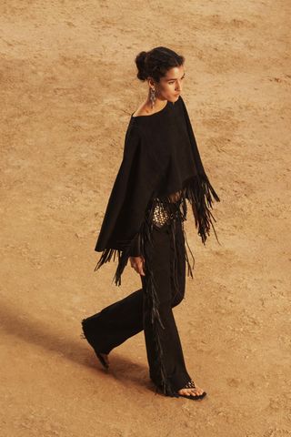 Limited Edition Suede Fringe Cape