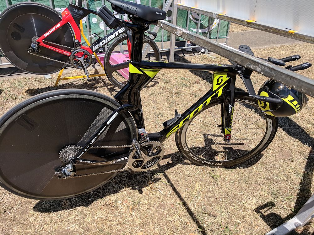 Lucy Kennedy of Mitchelton-Scott's Scott Plasma time trial bike