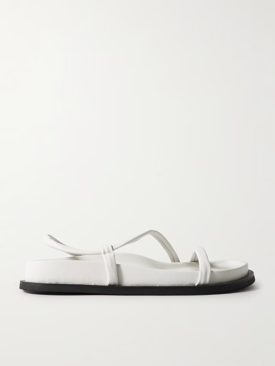ST. AGNI, Twist Leather Slingback Sandals