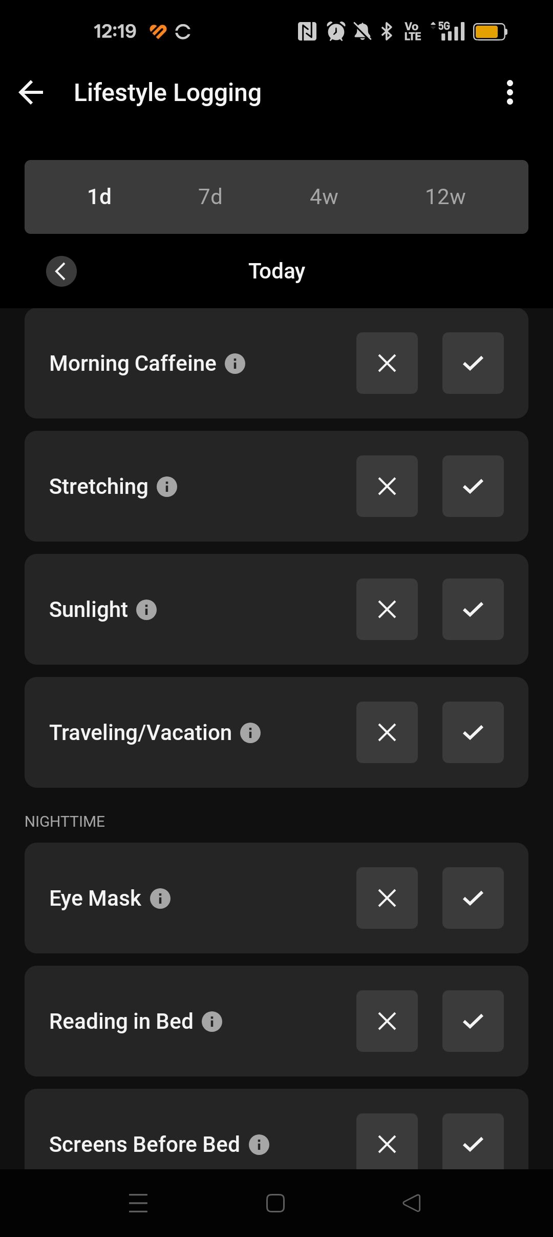 Garmin Connect screenshots featuring the Lifestyle Logging feature