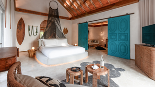 Beach villa interior at Sirru Fen Fushi.