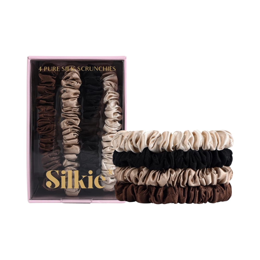 Silkie 100% čisté morušové hedvábí Skinny Scrunchie