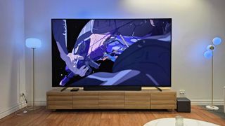 Samsung's MR95F Micro RGB TV in a living room setting