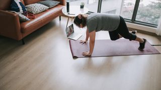 Woman doing a Tabata routine