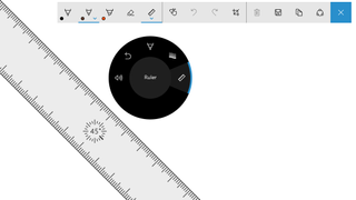 The new Windows Ink Workspace includes an on-screen ruler