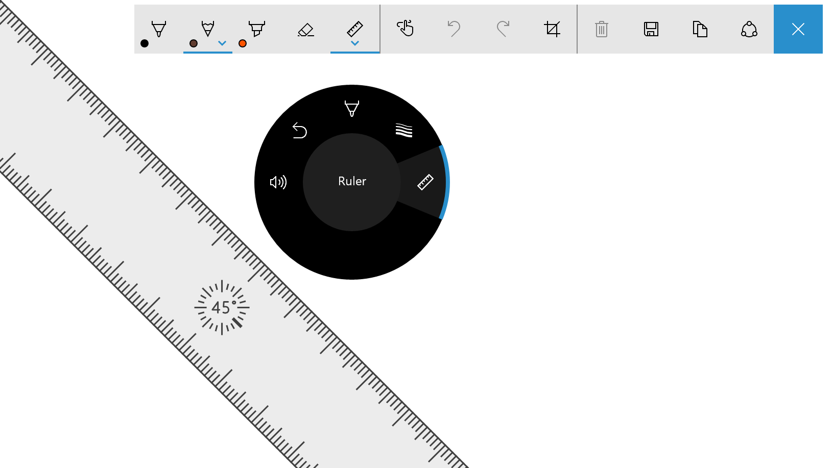 The new Windows Ink Workspace includes an on-screen ruler
