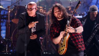 Maynard James Keenan and Wolfgang Van Halen perform onstage during the 2024 Rock & Roll Hall Of Fame Induction Ceremony streaming on Disney+ at Rocket Mortgage Fieldhouse on October 19, 2024 in Cleveland, Ohio