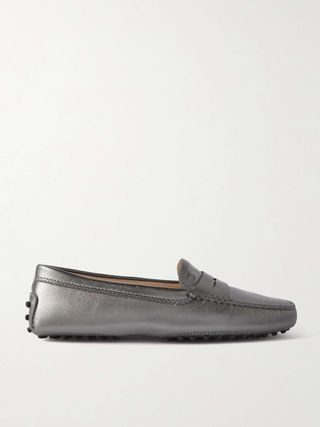 Gommino Metallic Leather Loafers