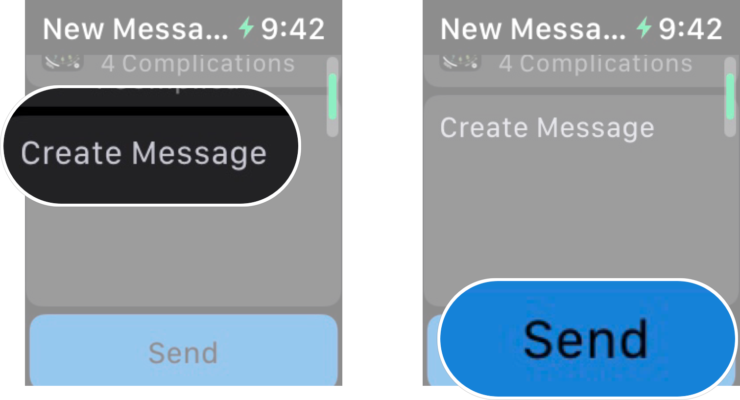 Share A Watch Face On Apple Watch: Tap create message if you want to add a message and then tap send.