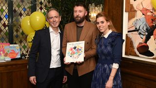 James Ashton, Jarvis and Princess Beatrice during the Oscar's Book Prize Winner Announcement