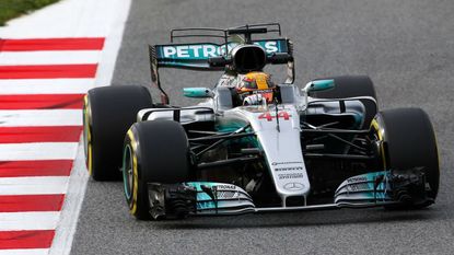 Lewis Hamilton testing for Mercedes 
