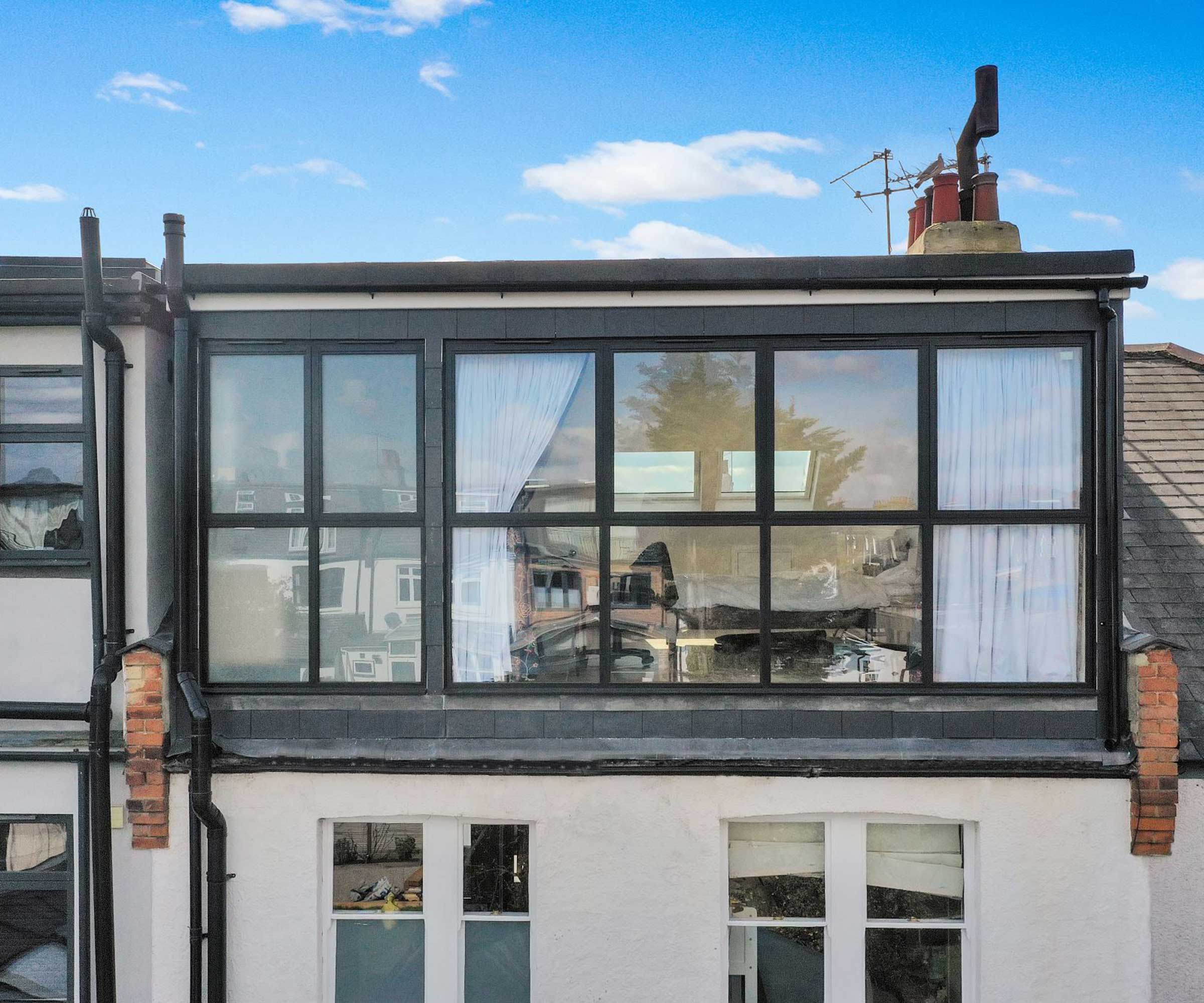 glass fronted dormer loft conversion