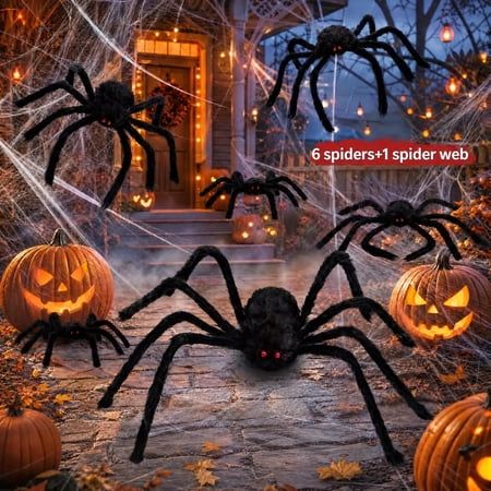 Halloween Spider Decorations, 7 Pack