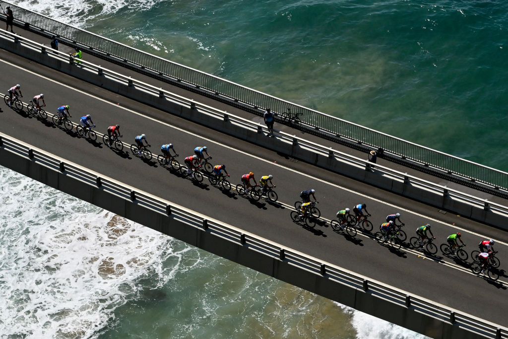 The men's elite race at the Wollongong 2022 UCI Road World Championships Sunday 25th September