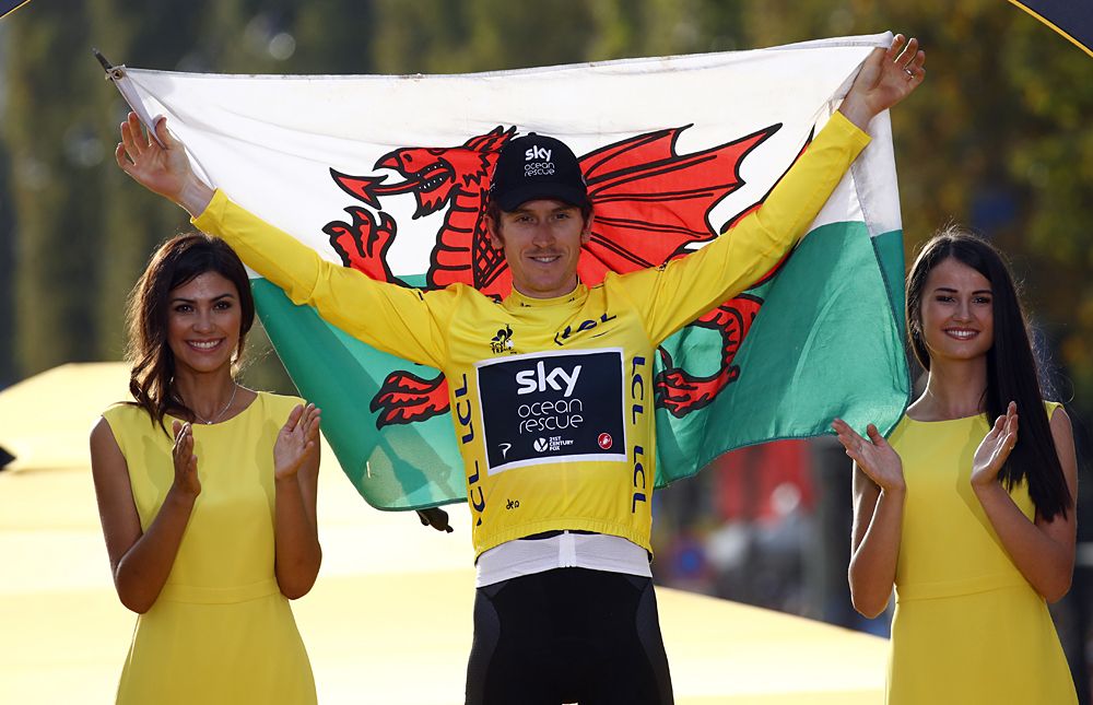 Geraint Thomas (Team Sky) secures the yellow jersey at the Tour de France