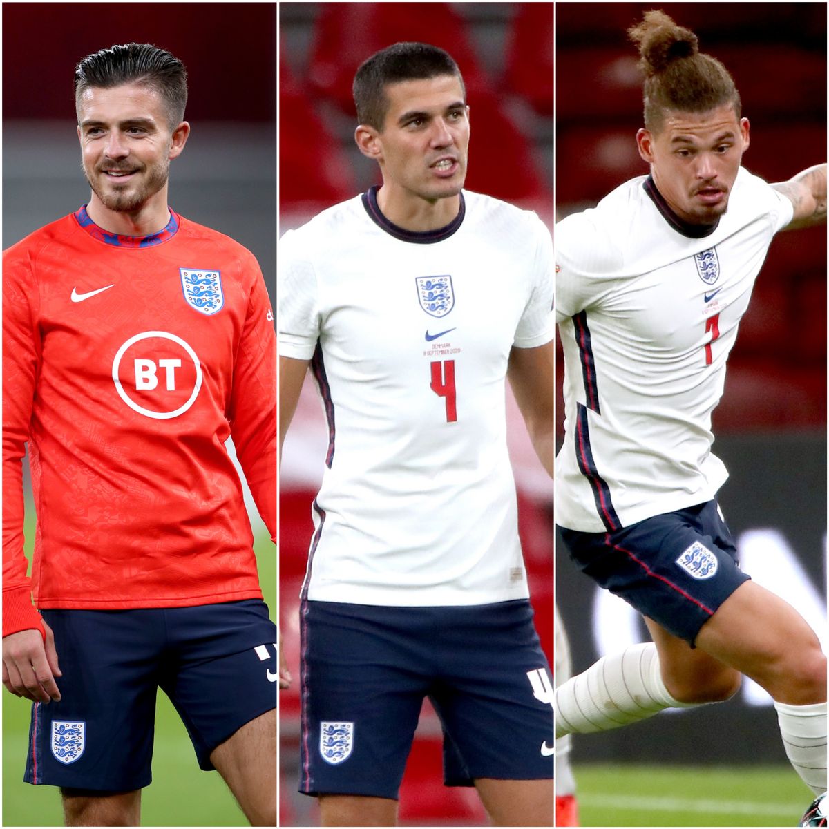 Jack Grealish, Conor Coady and Kalvin Phillips made their England debuts against Denmark