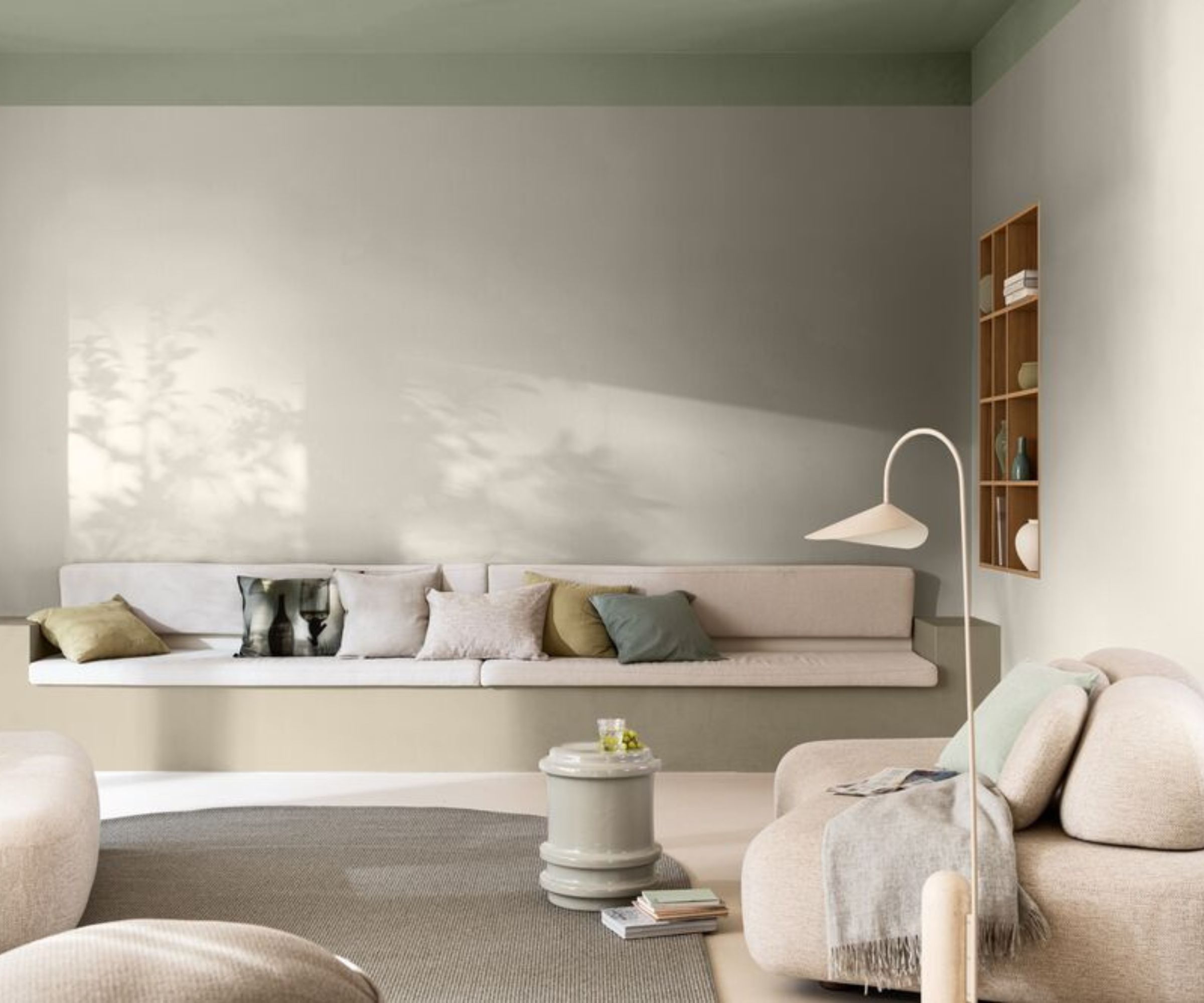 Modern living room painted in Dulux Soulful Sage