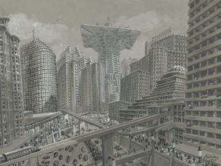 Erich Kettelhut, Drawing for Metropolis, 2nd Edition, 1925